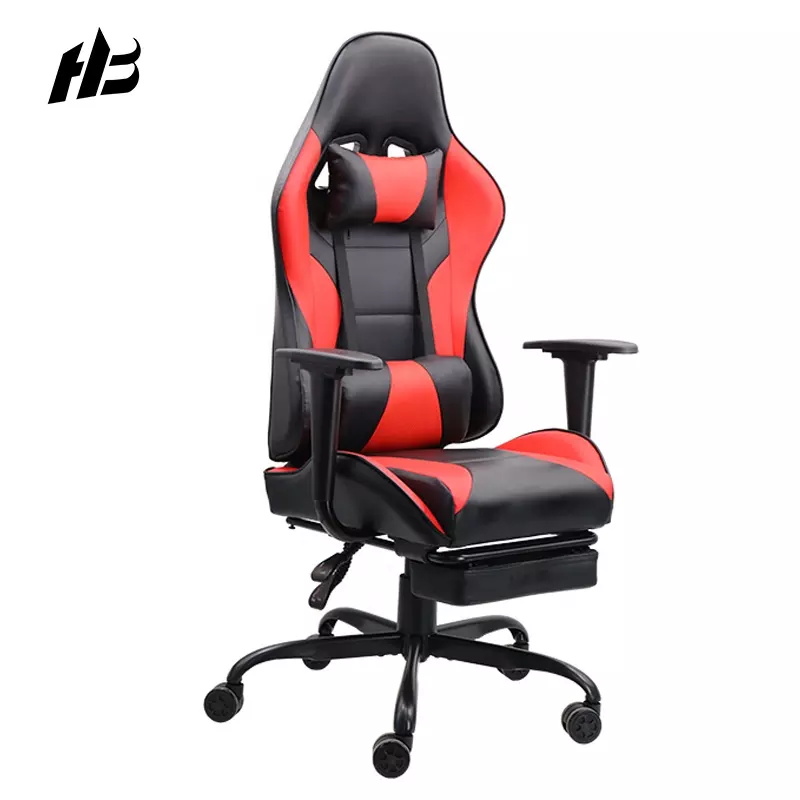 Cute Gaming Chair Black High Back Ergonomic Rotating Pc Computer Gaming Chair 1 Piece with Footrest Gaming Chair