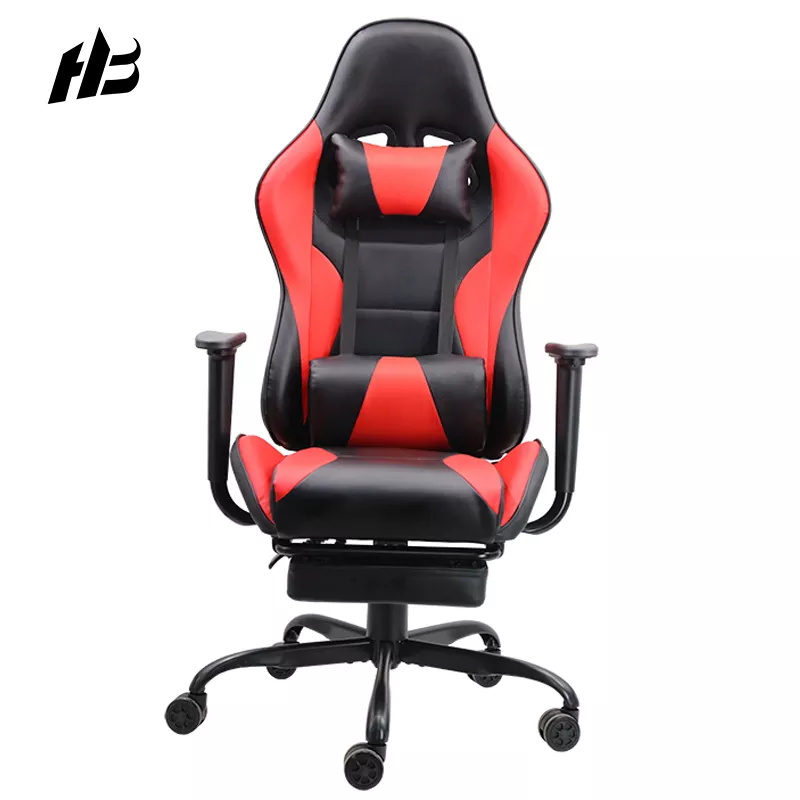 Cute Gaming Chair Black High Back Ergonomic Rotating Pc Computer Gaming Chair 1 Piece with Footrest Gaming Chair