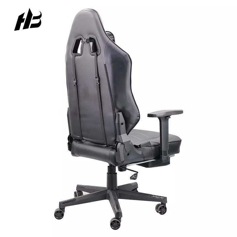 Custom Logo Gaming Chair Leather Rgb Ergonomic Executive Swivel Racing Computer Gaming Chair Black