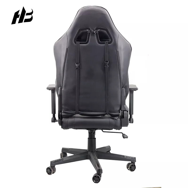 Custom Logo Gaming Chair Leather Rgb Ergonomic Executive Swivel Racing Computer Gaming Chair Black