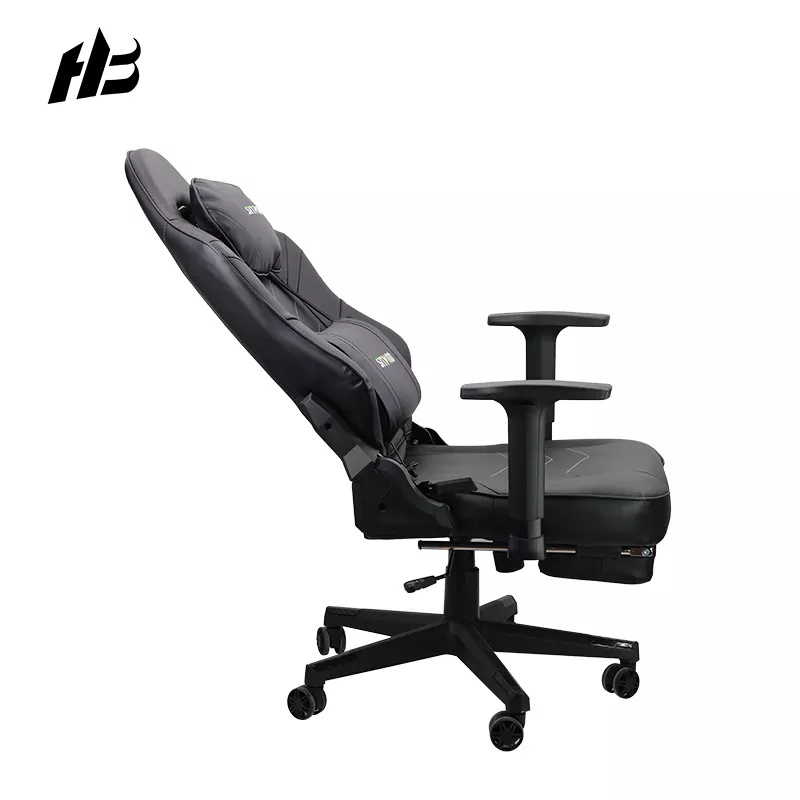 Custom Logo Gaming Chair Leather Rgb Ergonomic Executive Swivel Racing Computer Gaming Chair Black